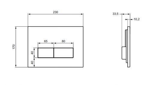 Ideal Standart W3710AA Фиксируемая к стене рама для монтажа подвесных унитазов, с двойной хромированной панелью смыва Ideal Standard в Новороссийске