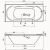 Jika Ecliptica Акриловая прямоугольная ванна 180х80, с монтажным комплектом и сифоном в Новороссийске