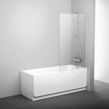 Шторка для ванны PVS1-80 белая + Транспарент Ravak в #REGION_NAME_DECLINE_PP#