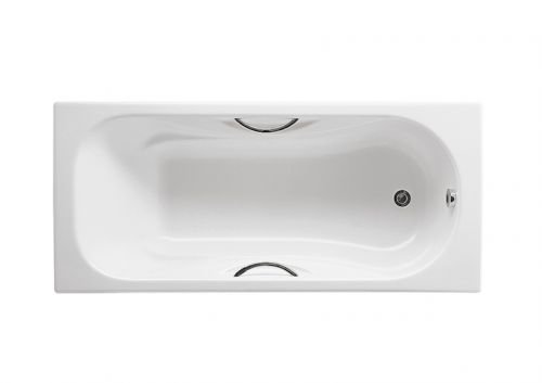 Roca MALIBU Чугунная ванна 160х75, противоскользящее покрытие, с отверстиями для ручек в Новороссийске