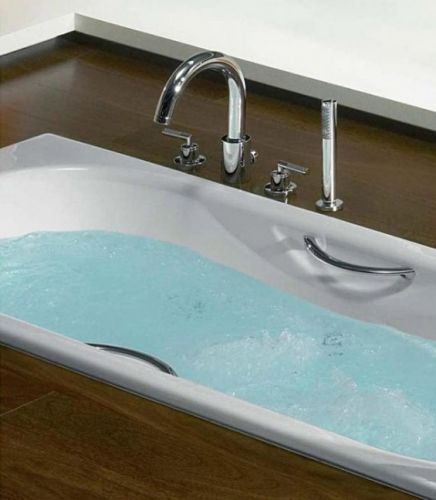 Roca MALIBU Чугунная ванна 150х75, противоскользящее покрытие, с отверстиями для ручек в Новороссийске